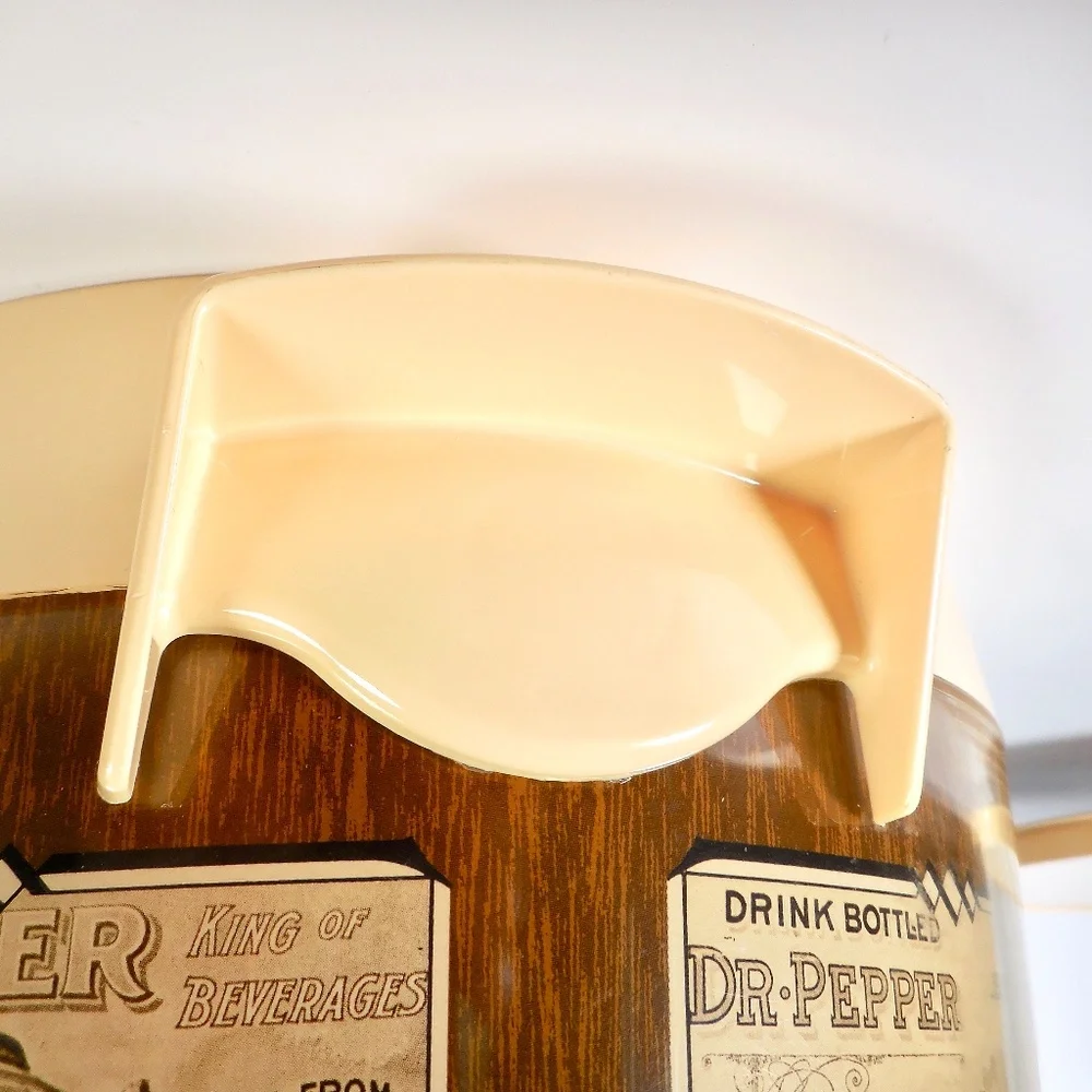 Vintage 70s Dr Pepper Thermo-Serv Insulated Ice Bucket w Retro Antique Art MCM